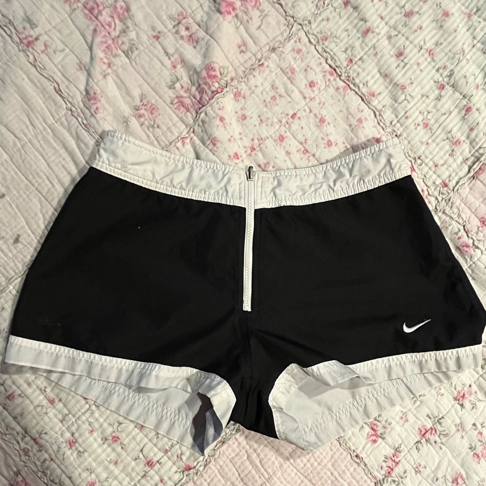 Nike Black and White Athletic Shorts Compression Fit